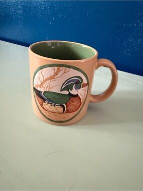 Vintage Applause 1985 Mallard Duck Coffee Mug Cup #5735 Brown WB & Co Inc Japan